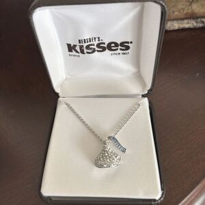 Hershey Kiss Jewelry White Swarovski Elements 18' Kiss Necklace